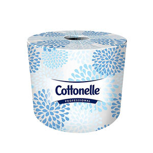 Individually wrapped roll of Cottonelle® commercial toilet paper