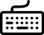 Black outline of computer keyboard