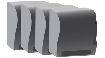Illustration of paper towel dispensers