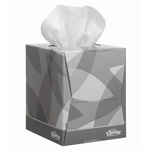 Pop-up box of Kleenex® facial tissue