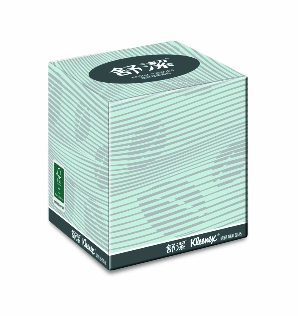 28001-07 舒潔環保超柔盒裝面紙立方盒90抽-demo