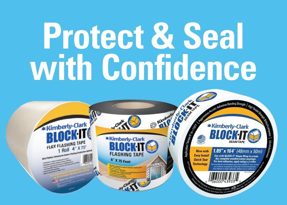 BLOCK-IT Flashing and Seam Tape protects and seals