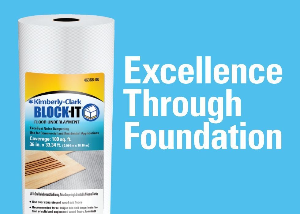 BLOCK-IT® Underlayment provides excellent noise dampening