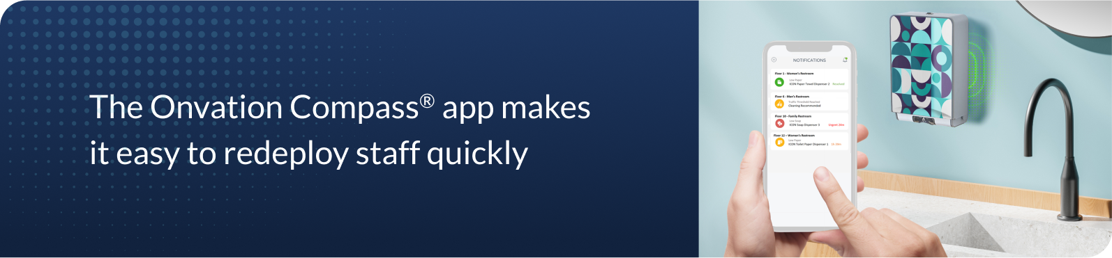 The Onvation Compass<sup>®</sup> app makes it easy to redeploy staff quickly