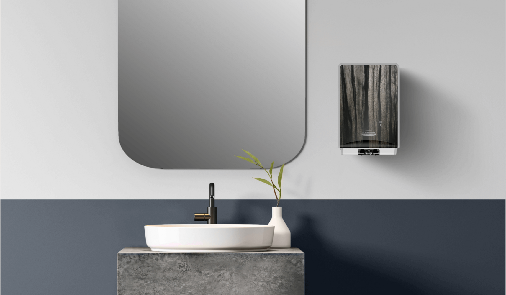 ICON™ skin care dispenser above sink