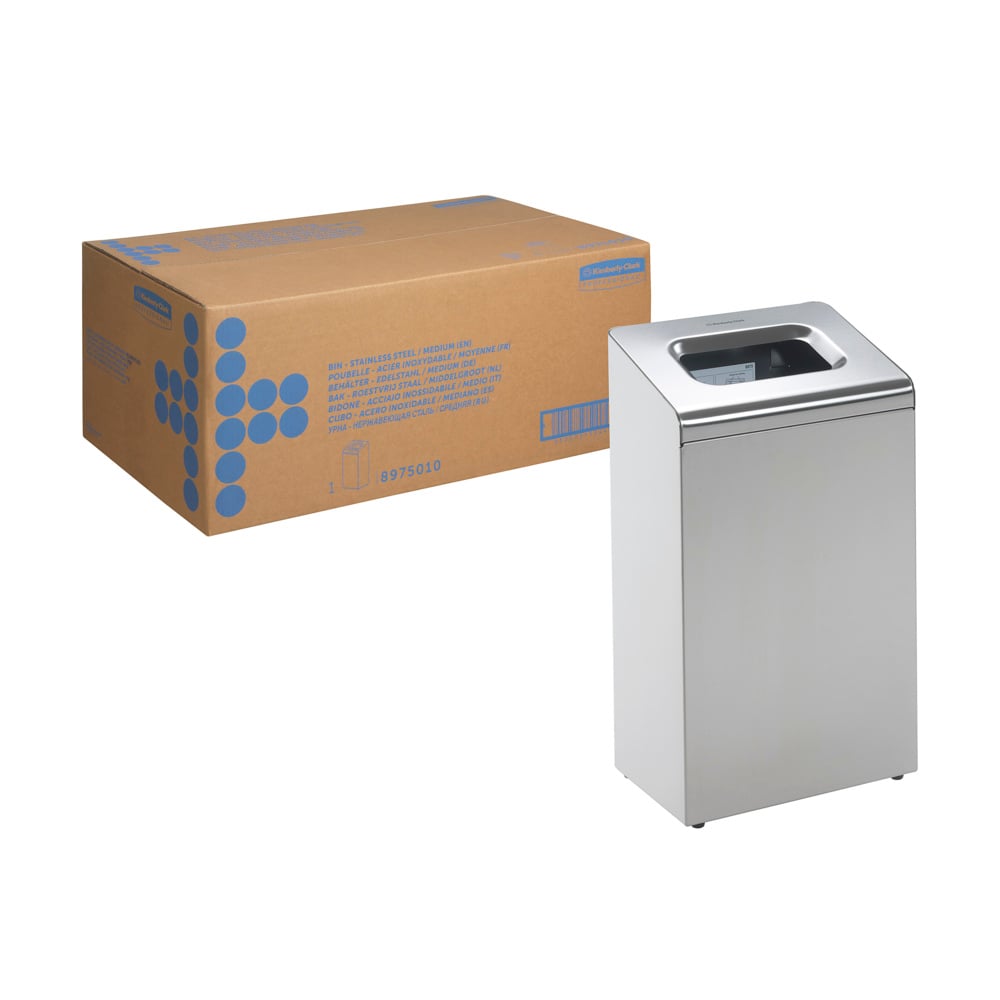 Kimberly-Clark Professional™ Bin 8975 - 60 Litre, Stainless Steel - 8975