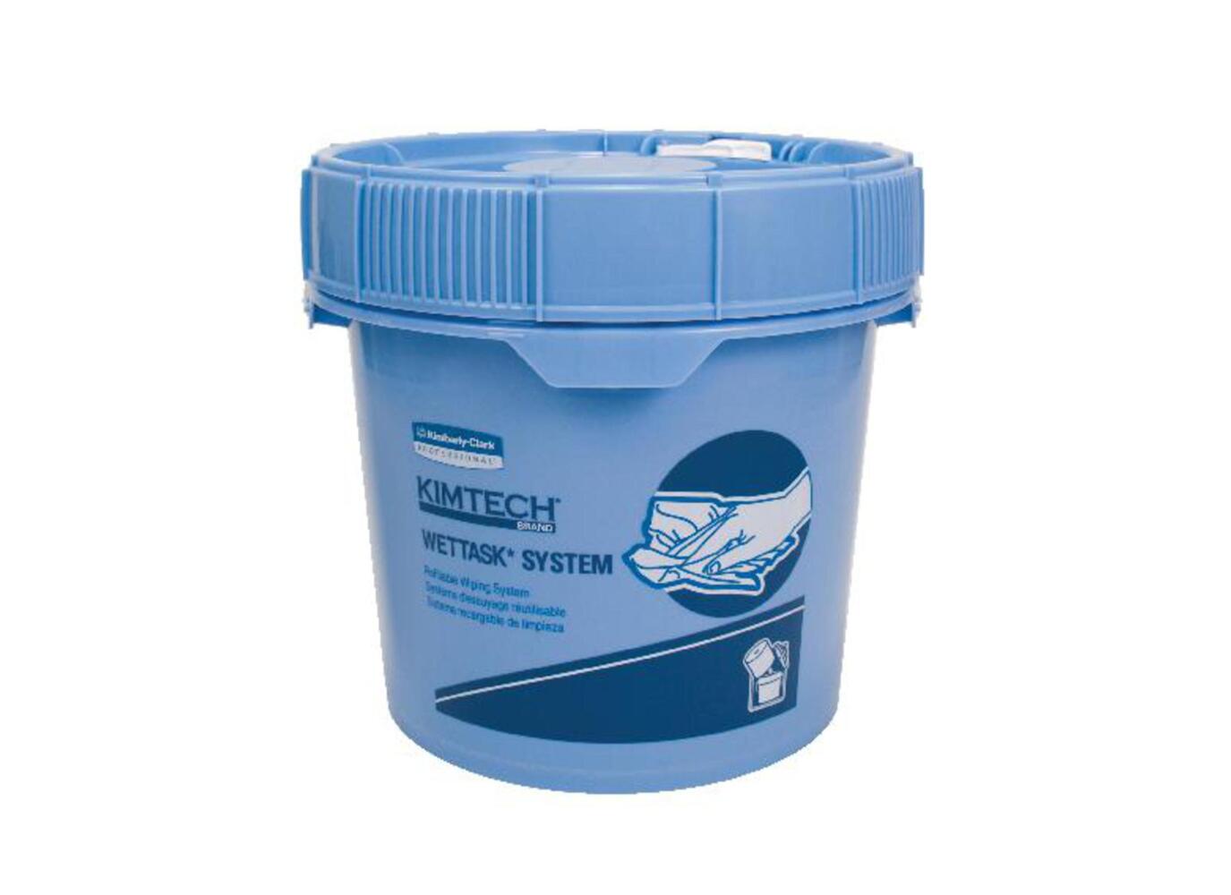 Seau distributeur d'essuyeurs en rouleaux Wettask™ 7929 - 2 seaux bleus - 7929