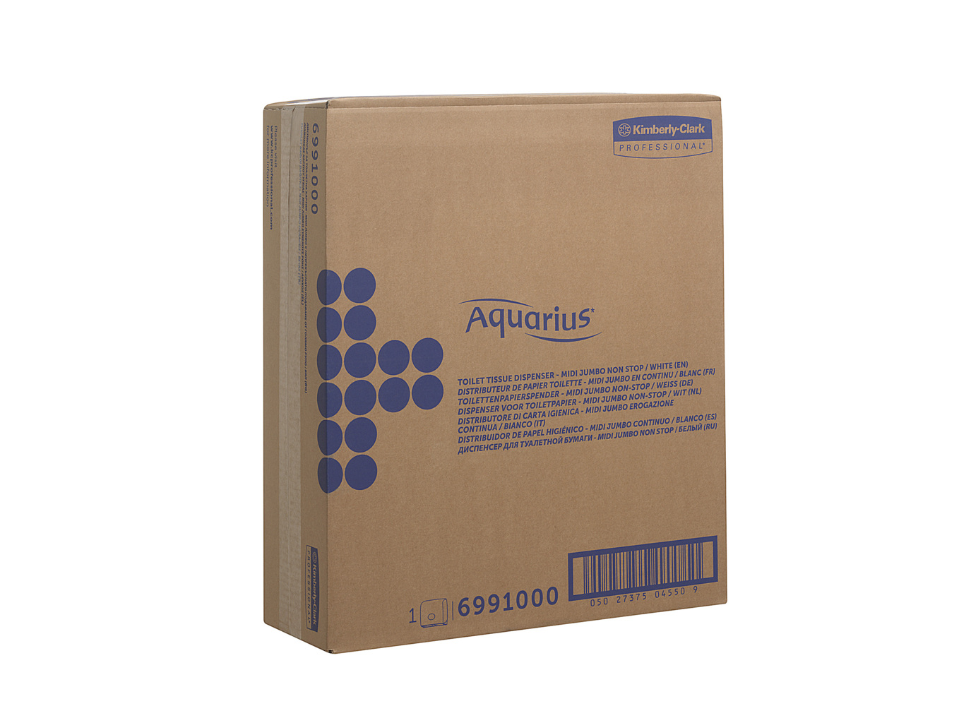 Dispenser di carta igienica continua in maxi rotolo Aquarius™ 6991 - bianco - 6991