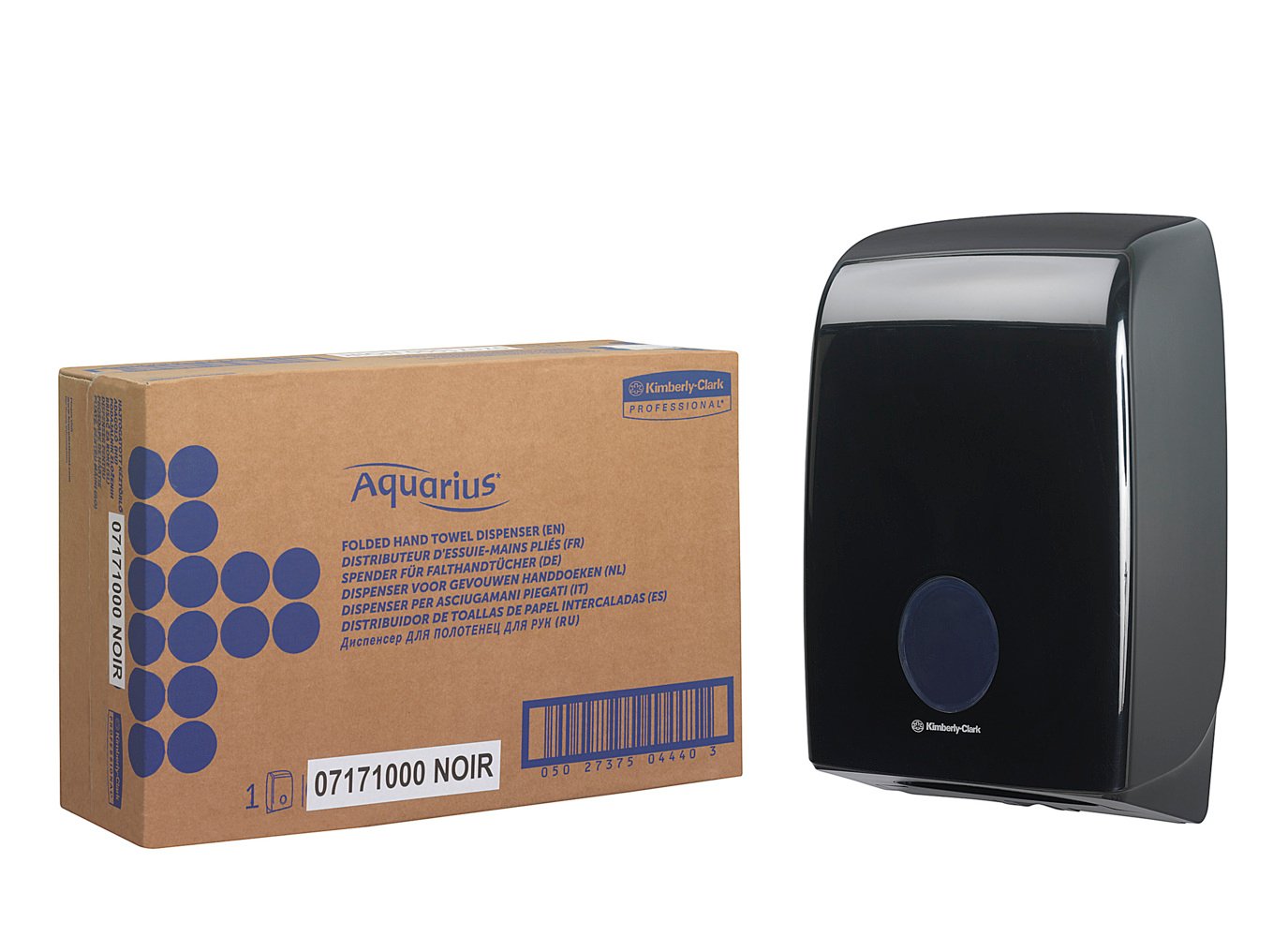 Aquarius™ Dispenser di asciugamani piegati 7171 - Intercalati / Nero - 7171