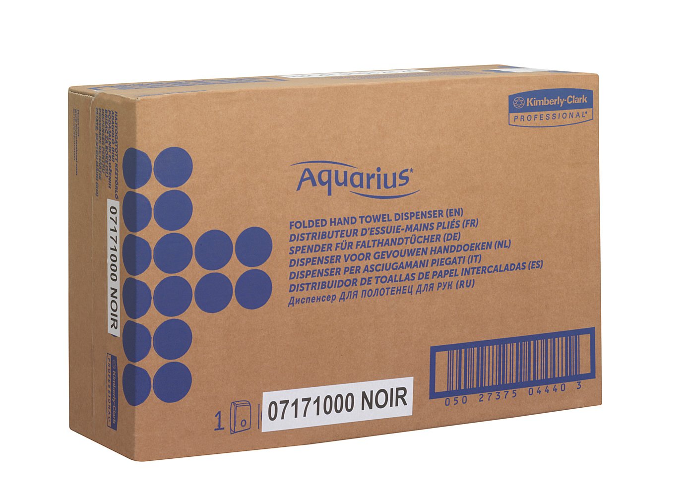 Aquarius™ dispenser voor gevouwen handdoeken 7171 - 1 zwarte dispenser voor papieren handdoeken - 7171