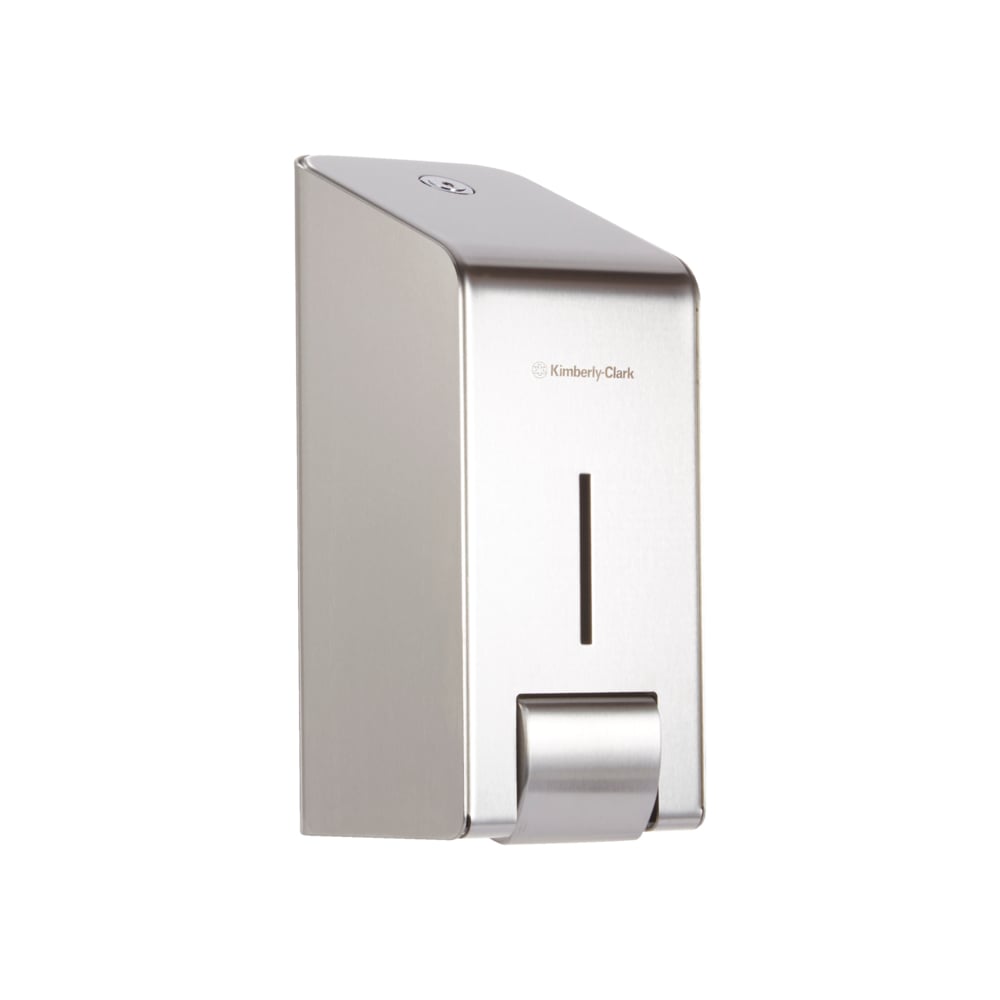 Kimberly-Clark Professional™ Dispenser professionale di detergente per mani 8973, Per flaconi di sapone da 1 litro, Fissaggio a parete, Bianco - 8973