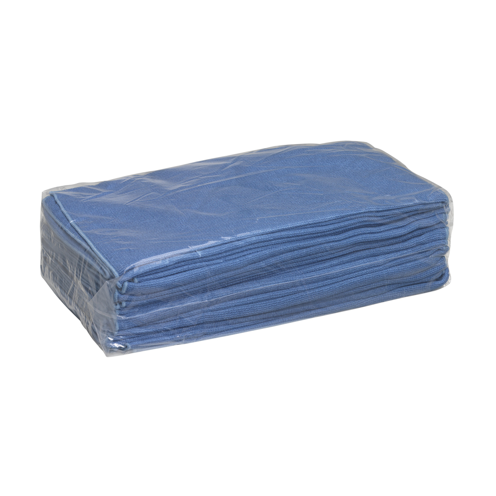 Chiffons en microfibres pour préparation de surfaces Kimtech® 7589 - 1 paquet de 25 chiffons bleus - 7589