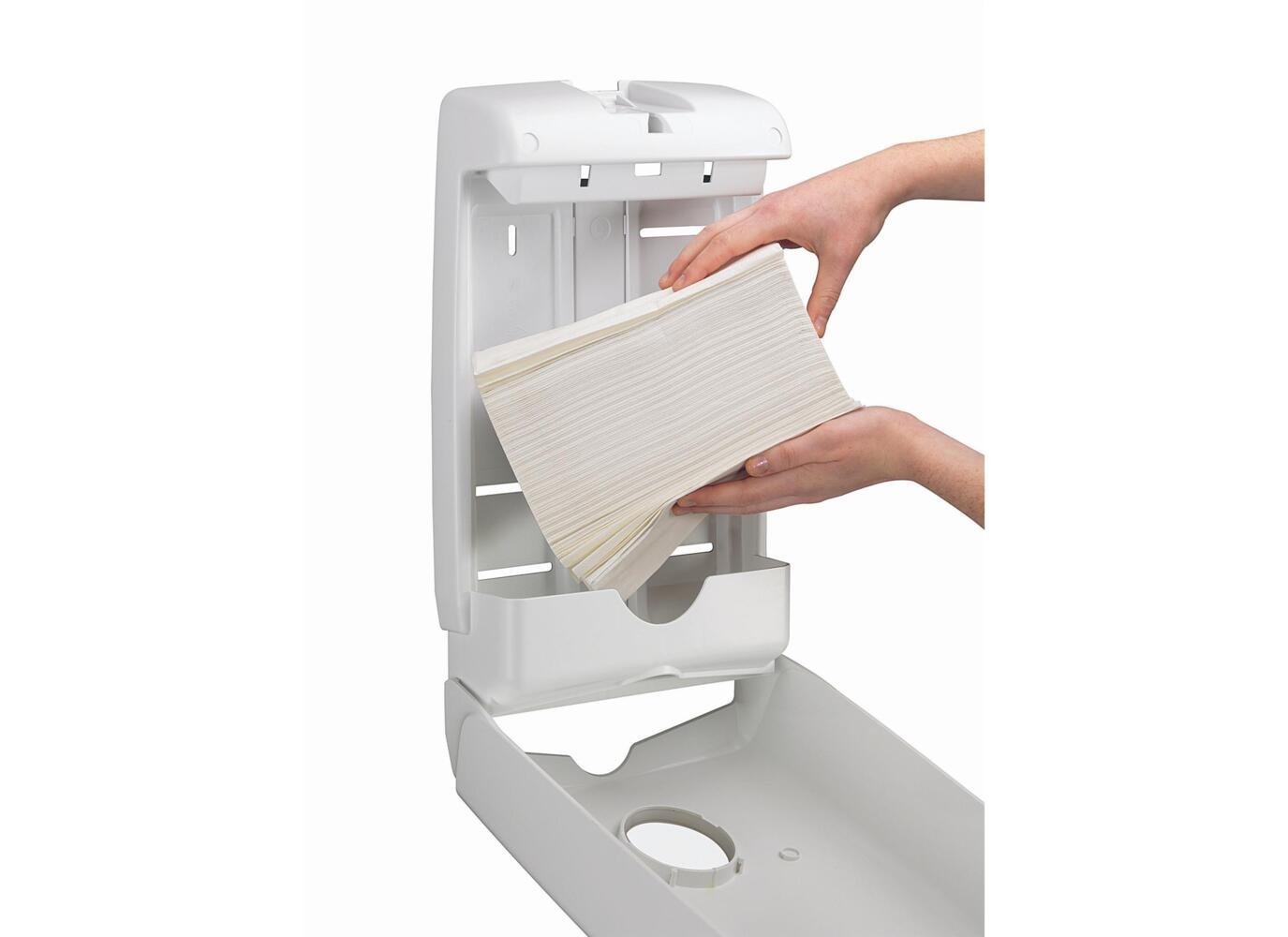 Distributeur d'essuie-mains pliés Slimfold™ Aquarius™ U7024 - Blanc - U7024