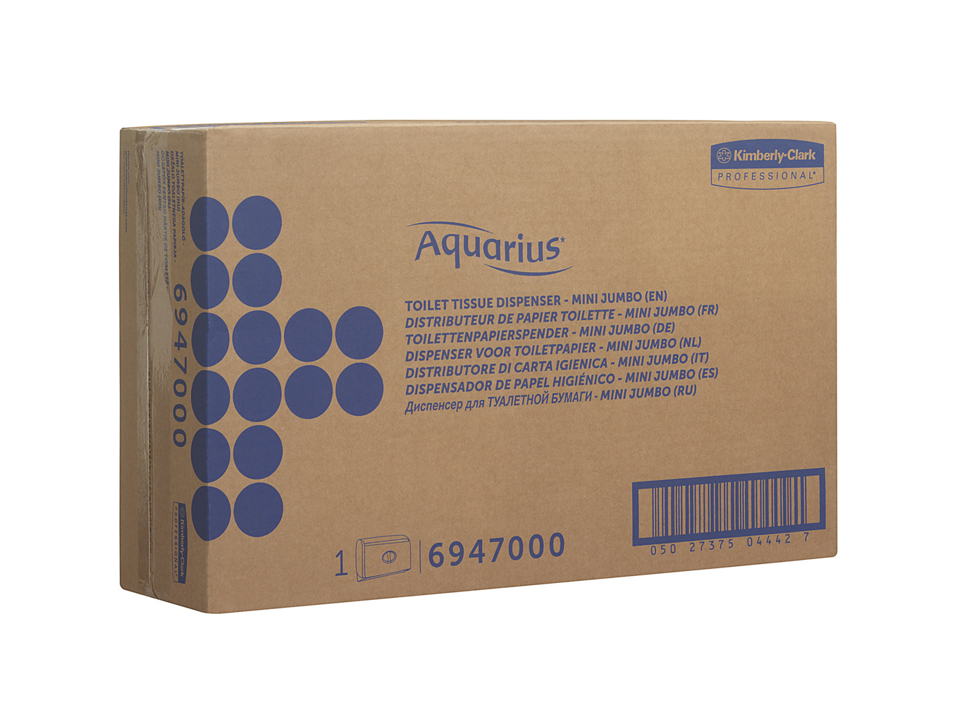 Distributeur de papier toilette double rouleaux Mini Jumbo Aquarius™ 6947 - Blanc - 6947