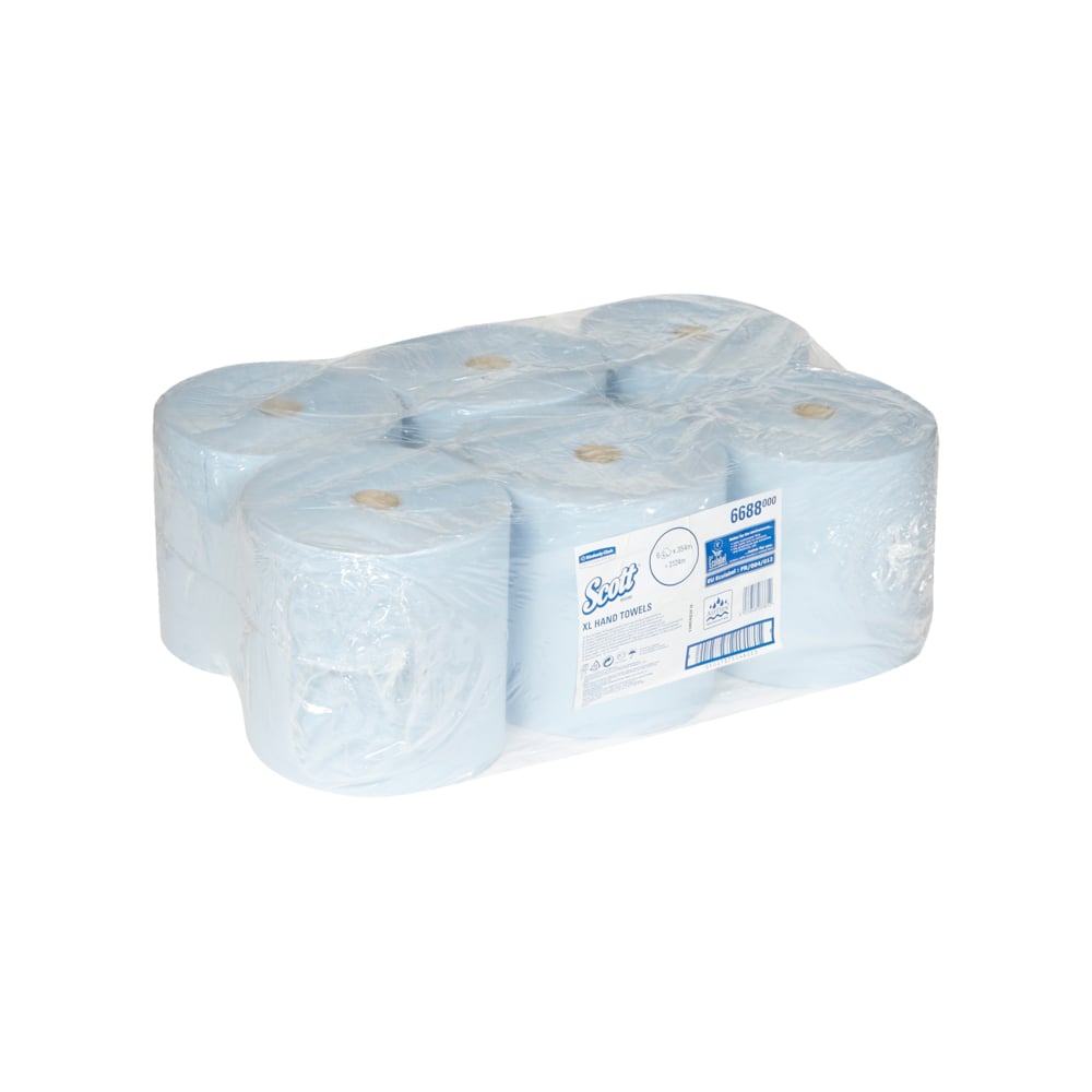 Scott® XL Hand Towels 6688 - 6 x 354m blue, 1 ply rolls - 6688