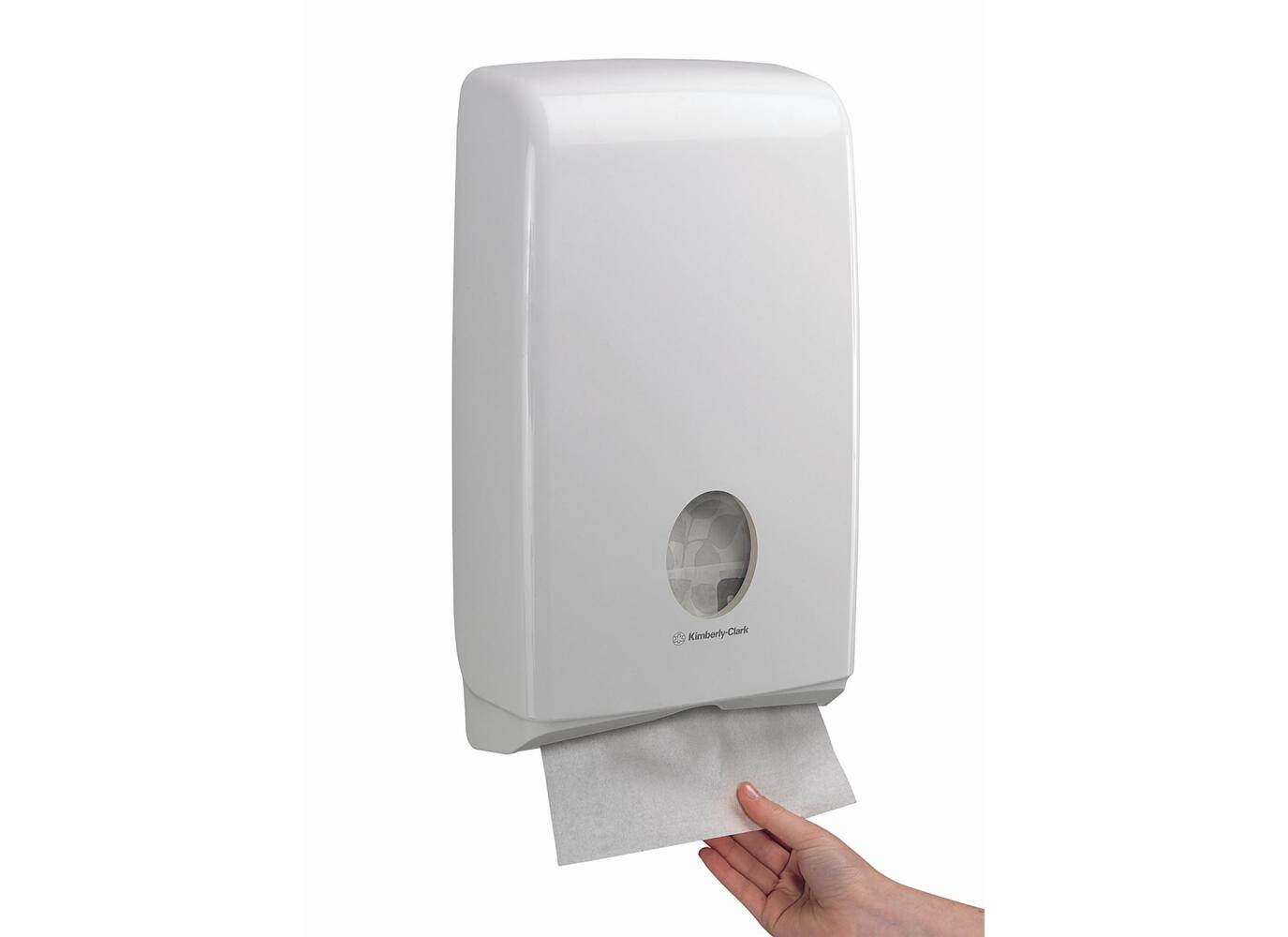 Distributeur d'essuie-mains pliés Slimfold™ Aquarius™ U7024 - Blanc - U7024