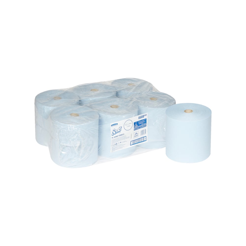 Scott® XL Hand Towels 6688 - 6 x 354m blue, 1 ply rolls - 6688