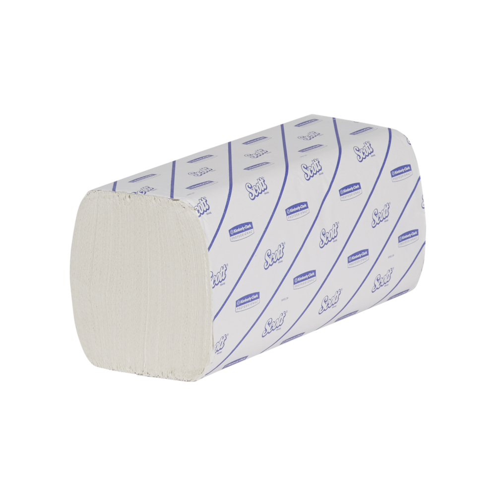 Scott® Excellent Interfolded Handtücher 6604 – 190 weiße, 2-lagige Tücher pro Packung (Karton enthält 20 Packungen) - 6604