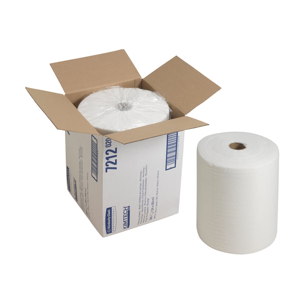Kimtech® Poliertücher Nachfüllpack 7212 – 1 Nachfüllpackung mit 300 weißen Tüchern - 7212