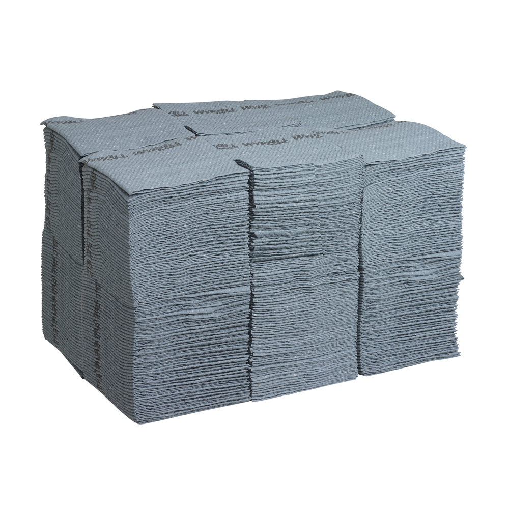 Chiffons industriels WypAll® ForceMax 7569 - 1 boîte de 480 chiffons gris, 1 épaisseur (480 au total) - 7569