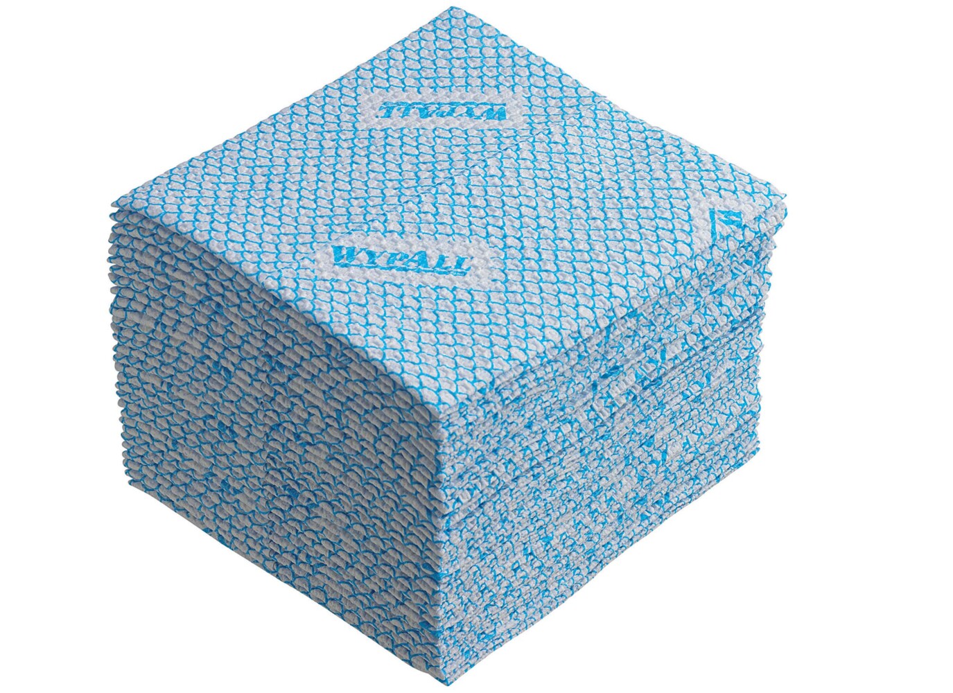 WypAll® X80 Plus-Tücher 19139 – 8 Packungen mit je 30 viertelgefalteten, blauen Tüchern - 19139