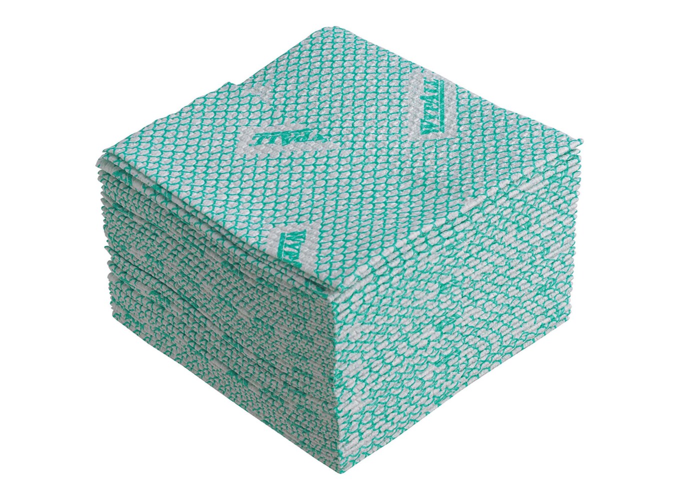 WypAll® X80 Plus Cloths 19154 - 8 packs x 30 quarter-fold, green cloths - 19154