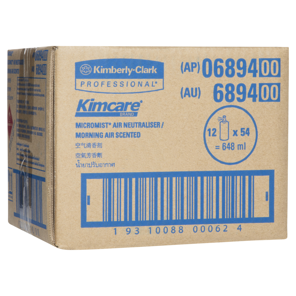 KIMCARE® Morning Air Fragrance refill (6894), Fragranced Room Spray Refills, 12 Cans / Case, 54ml / Can (648ml) - S050012765