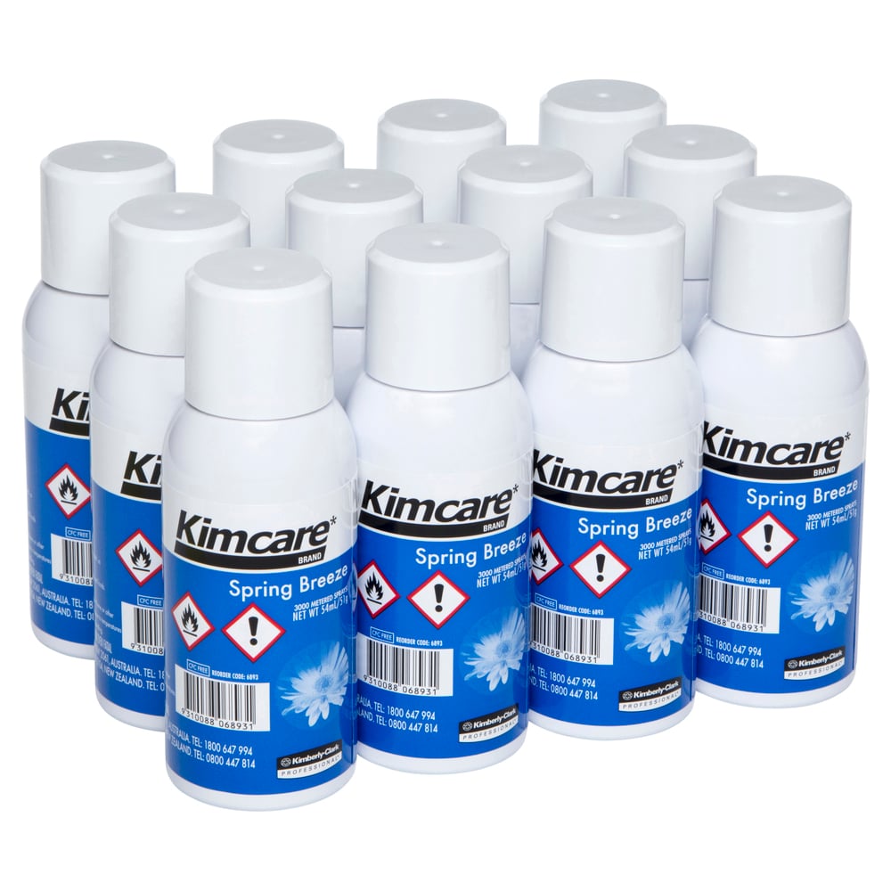 KIMCARE®  Spring Breeze Fragrance refill (6893), Fragranced Room Spray Refills, 12 Cans / Case, 54ml / Can (648ml) - S050012764