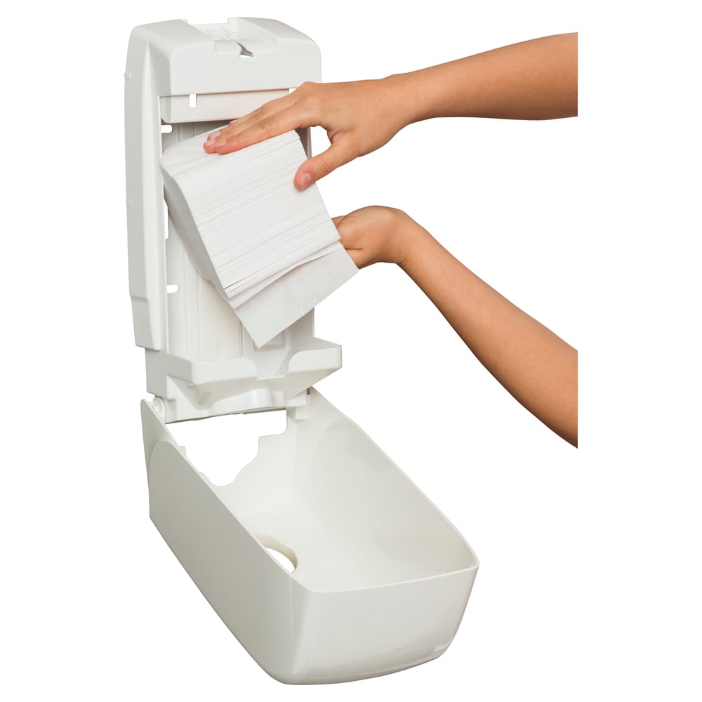 Kimberly-Clark Professional® Aquarius® Folded Toilet Tissue Dispenser (69460), White, 1 Dispenser / Case - S050450626