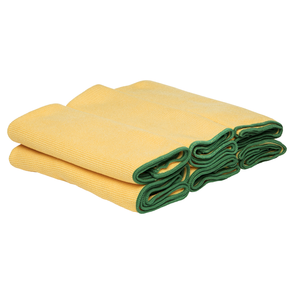 WypAll® Microfiber Cloths (83610), Gold (Yellow), Reusable, 4 Packs / Case, 6 Cloths / Bag (24 Cloths) - S061449912