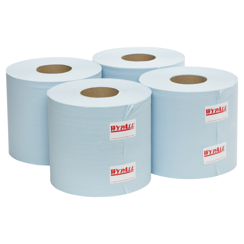 WYPALL® L10 Roll Control Centrefeed Wiper Roll (94126), Single Use Wipers, 4 Rolls / Case, 300m / Roll (1,200m Total) - S050428255