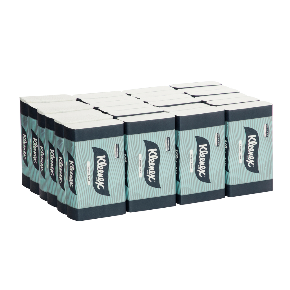 KLEENEX® Compact Hand Towels (4440), White Folded Paper Towels, 24