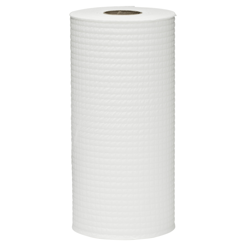 WYPALL® X50 Small Roll Wipers (4198) - Small Cleaning Wipers - 4 Rolls / Case, 70m White Disposable Wipers / Roll (280m Total) - 99104198