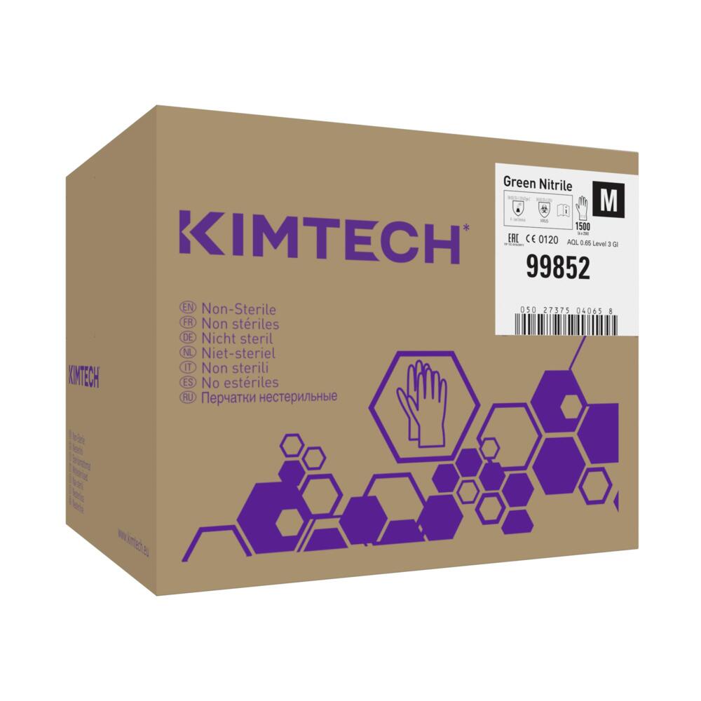 Gants ambidextres en nitrile vert Kimtech™ - 99852, vert, taille M, 6 x 250 (1 500 gants) - 99852