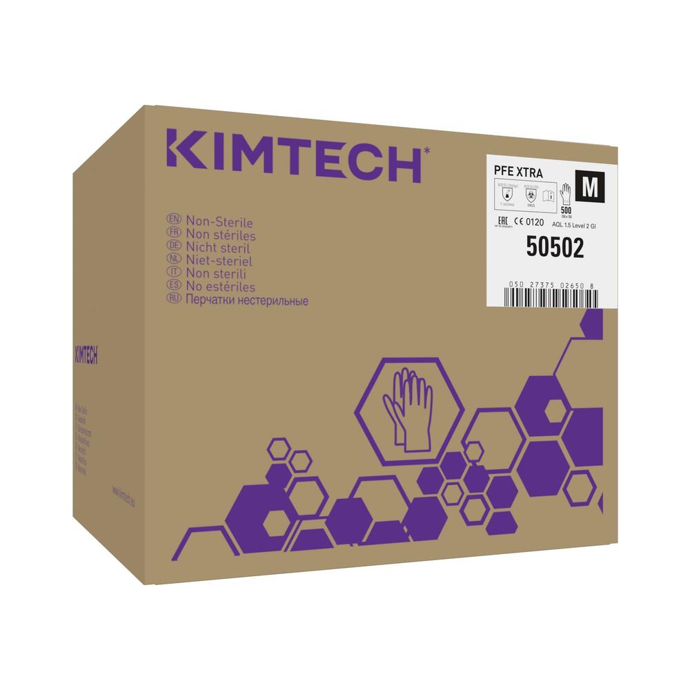 Gants ambidextres en latex Kimtech™ PFE-Xtra - 50502M, blanc, taille M, 10 x 50 (500 gants) - 50502