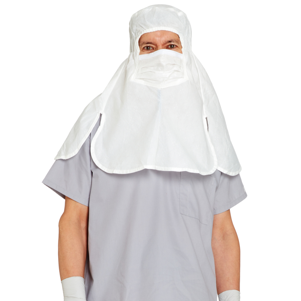 Kimtech™ A5 sterile Haube mit integrierter Maske 36072 – weiß, Einheitsgröße, 75x1 (insgesamt 75 Stück) - 36072