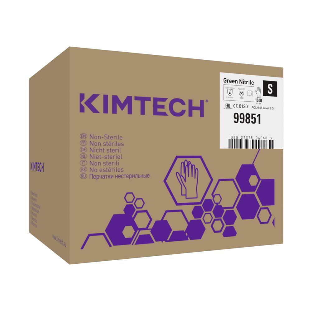 Kimtech™ Green beidseitig tragbare Nitrilhandschuhe 99851 – Grün, S, 6x250 (1.500 Handschuhe) - 99851