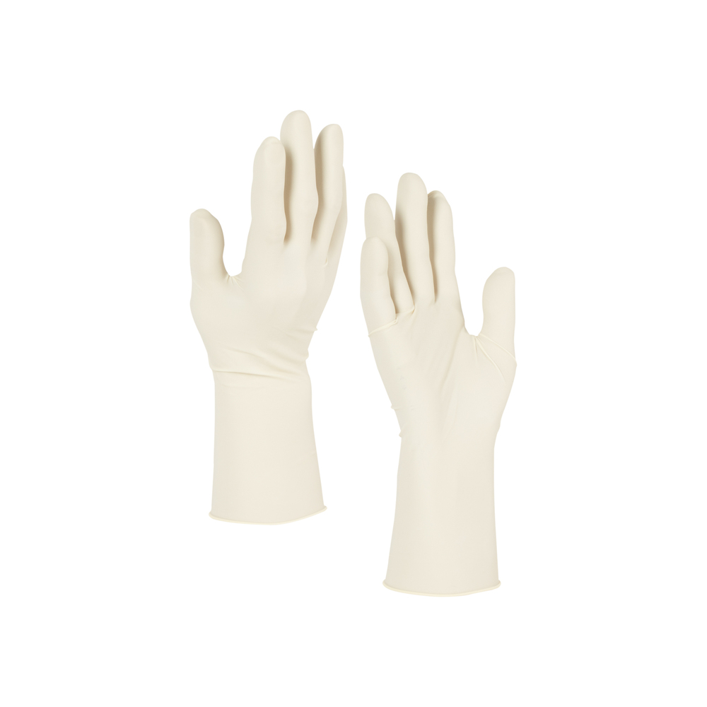 Gants ambidextres en latex PFE Kimtech™ - E330, couleur naturelle, taille M, 10 x 100 (1 000 gants) - E330