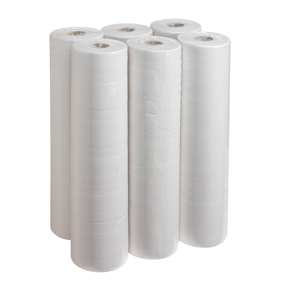 Scott® Essential™ Cubrecamillas (59 de ancho) 7162, 6 rollos x 198 hojas blancas de 1 capa - 7162