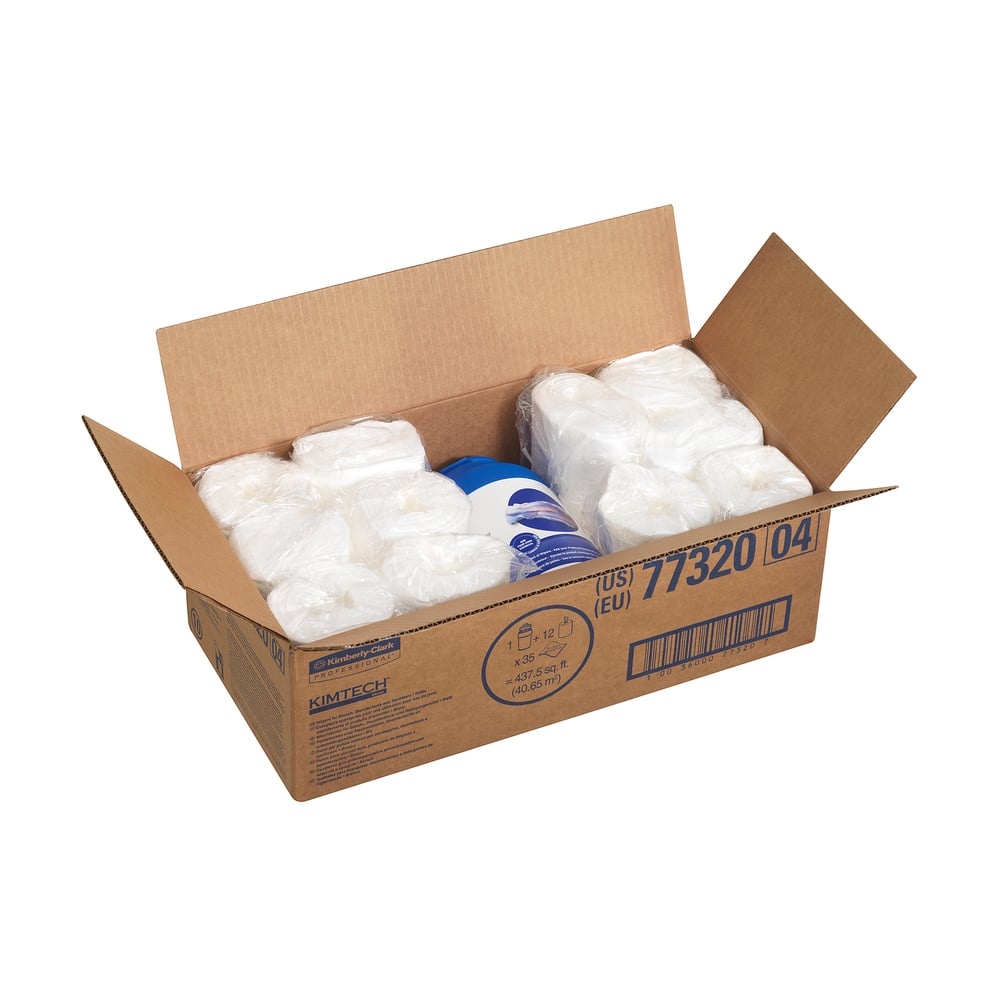 Kimtech® Wettask™ DS Wipers 7732 - 35 white sheets per canister (case contains 12 canisters) - 7732