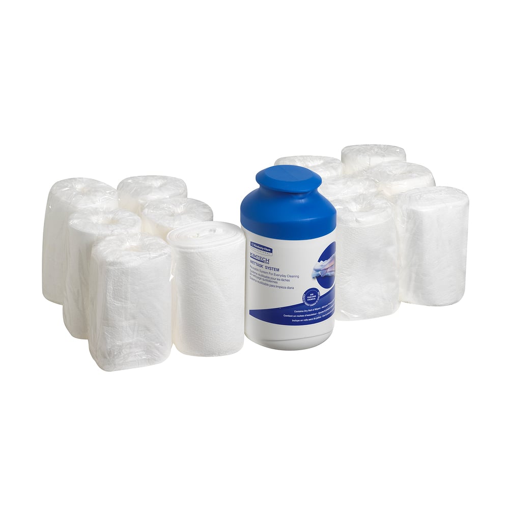 Kimtech® Wettask™ DS Wipers 7732 - 35 white sheets per canister (case contains 12 canisters) - 7732