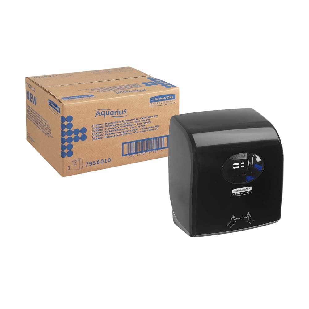 Dispenser di asciugamani a rotolo Aquarius™ Slimroll™ 7956 - nero - 7956