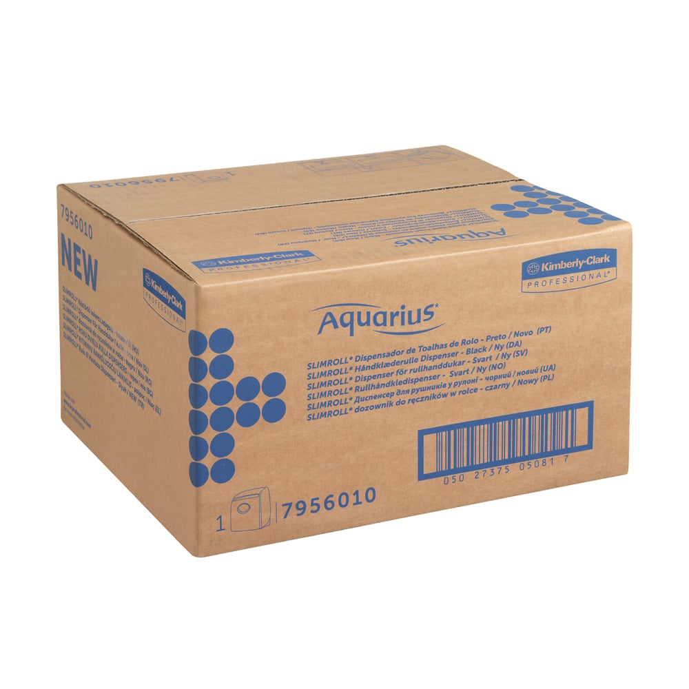 Aquarius™ Slimroll™ Rolled Hand Towel Dispenser 7956 - Black - 7956