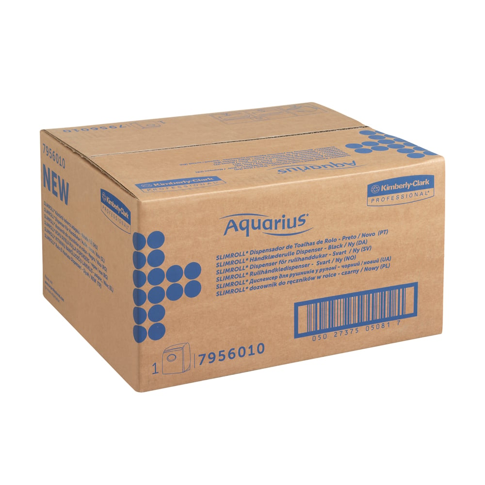 Aquarius™ Slimroll™ Rolhanddoek Dispenser 7956 - Zwart. - 7956