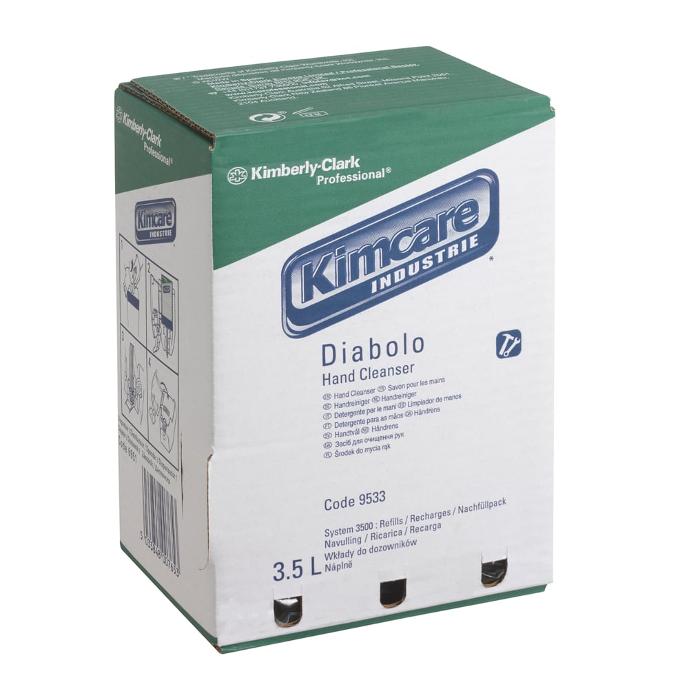 Crème de lavage des mains Diabolo Kimcare™ Industrie - 9533, orange, 2 x 3,5 L (7 L au total) - 9533