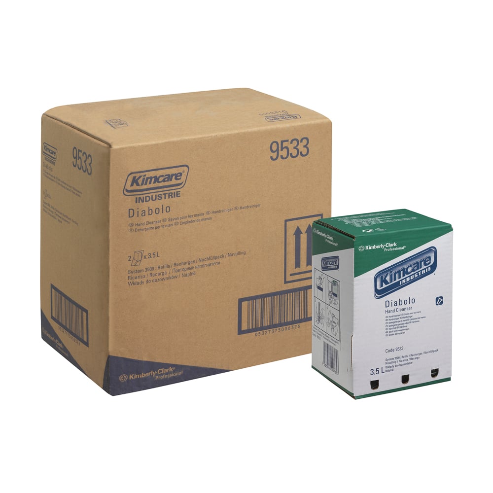Kimcare™ Industrie Diabolo Hand Cleanser 9533, Orange, 2x3.5 Ltr (7 Ltr total) - 9533
