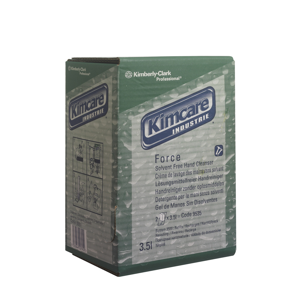 Crème de lavage des mains Kimcare™ Industrie Force Solvent-Free, 9535, rose, 2 x 3,5 L (7 L au total) - 9535