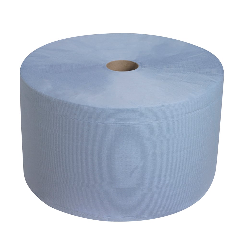 WypAll® Industrial Wiping Paper Jumbo Roll L30 7425 - 1 roll x 750 sheets, 3 ply, blue - 7425