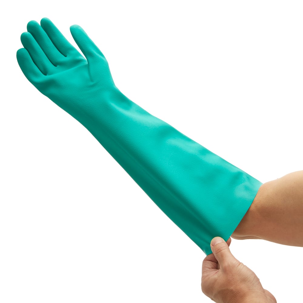 KleenGuard® G80 Chemical Resistant Hand Specific Gauntlet 25624 - Green, 10, 1x12 pairs (24 gloves) - 25624