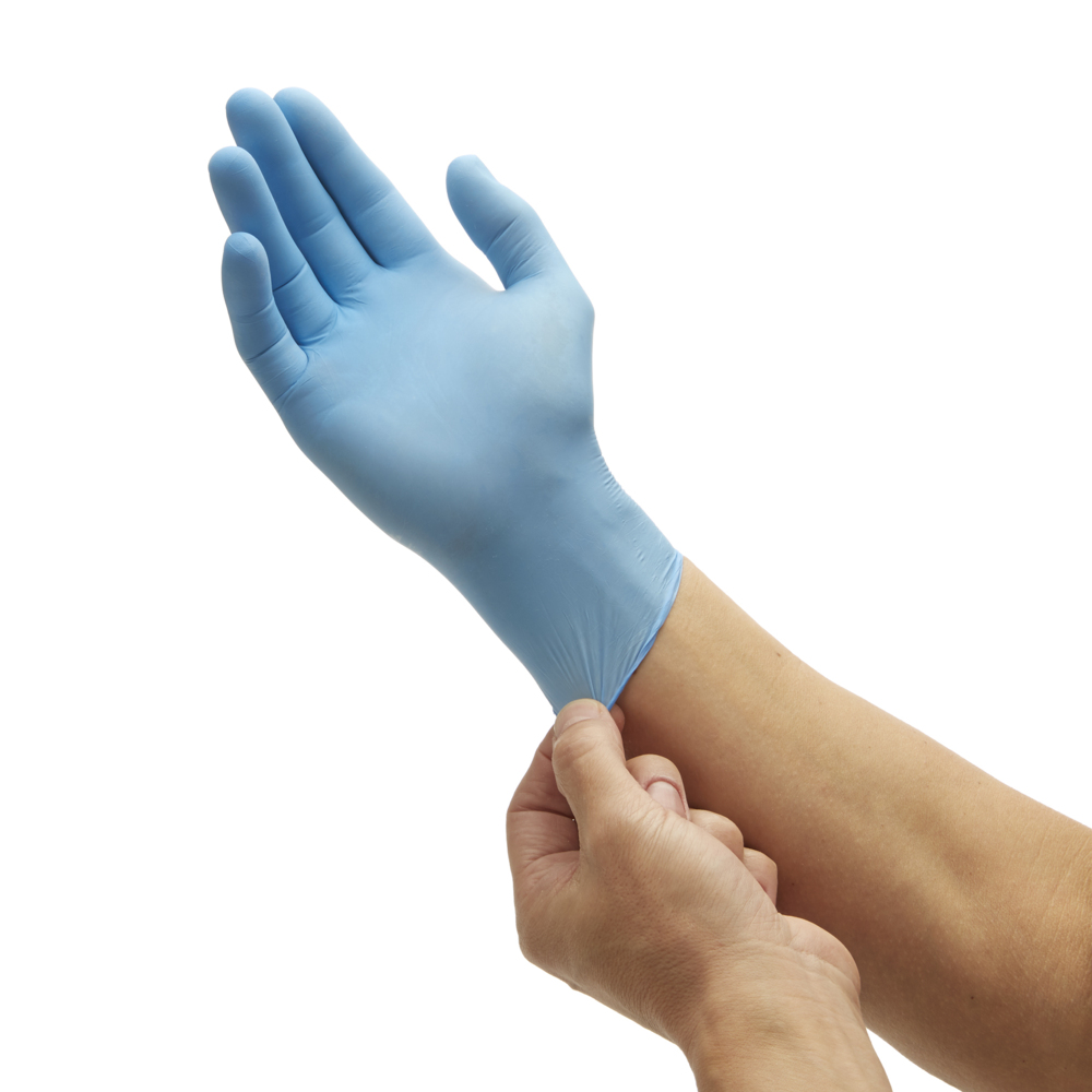 Gants ambidextres KleenGuard® G10 FleX Nitrile 38518 - Bleu, XS, 10 x 100 (1 000 gants) - 38518